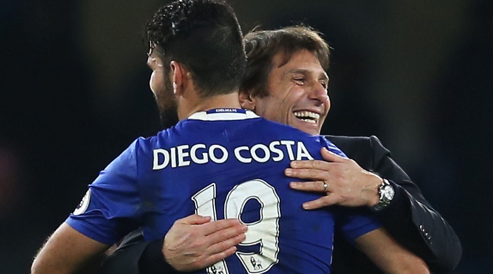 Antonio Conte dan diego costa berita sepak bola